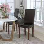 Chaises de salle à manger Parsons mi-siècle de la série Greenwich de Flash Furniture, avec panneau arrière rembourré