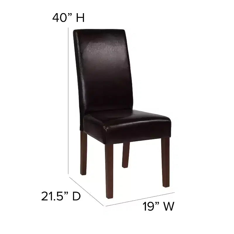 Chaises de salle à manger Parsons mi-siècle de la série Greenwich de Flash Furniture, avec panneau arrière rembourré
