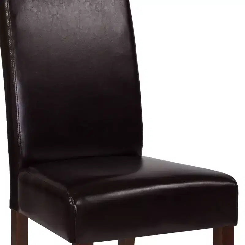 Chaises de salle à manger Parsons mi-siècle de la série Greenwich de Flash Furniture, avec panneau arrière rembourré