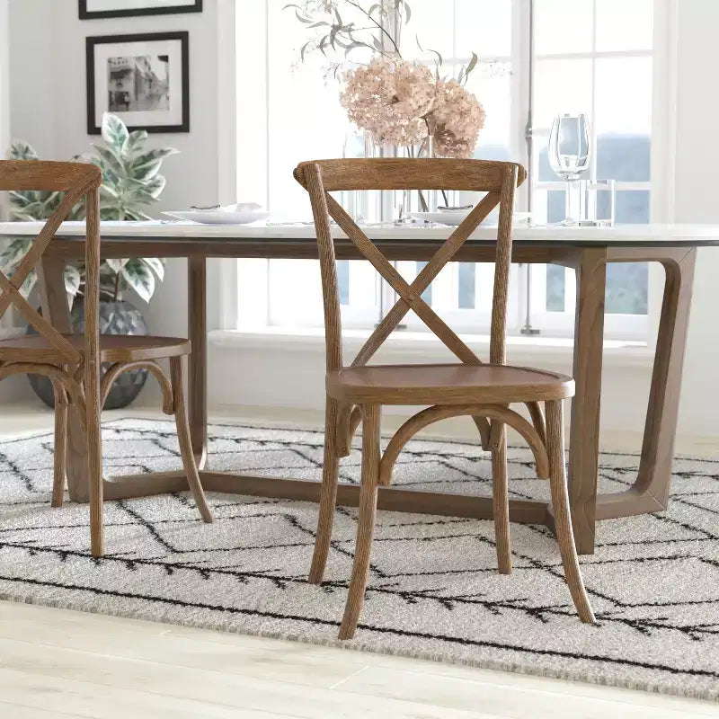 Chaise avec dossier en X Flash Furniture Advantage