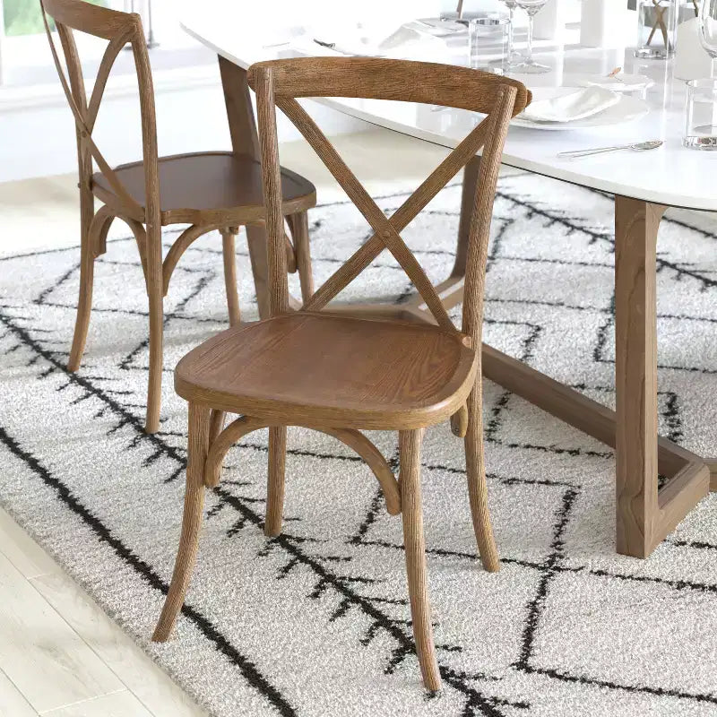 Chaise avec dossier en X Flash Furniture Advantage