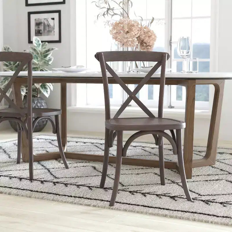 Chaise avec dossier en X Flash Furniture Advantage