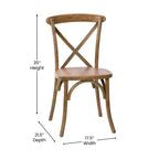 Chaise avec dossier en X Flash Furniture Advantage