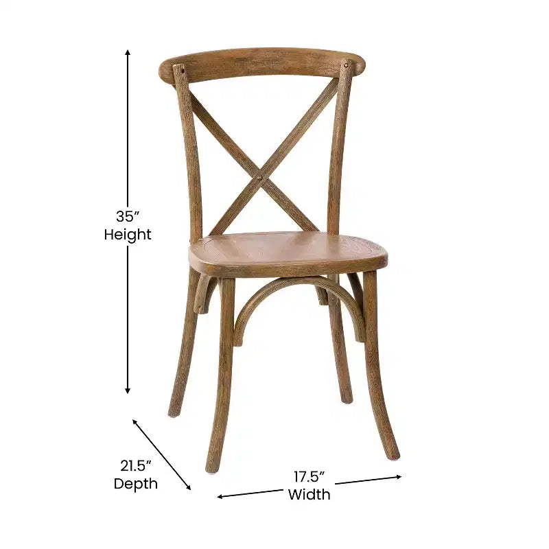 Chaise avec dossier en X Flash Furniture Advantage