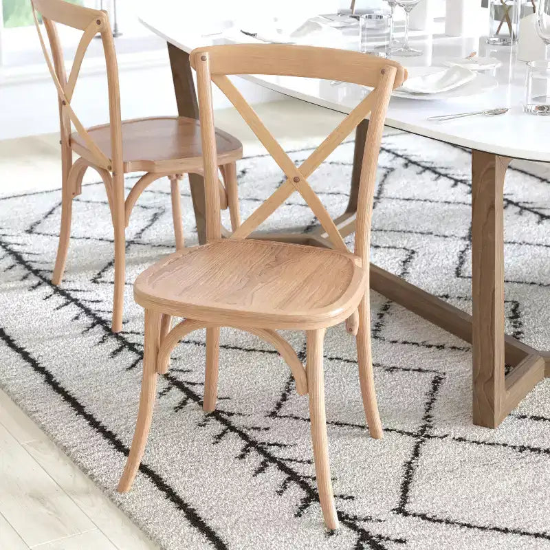 Chaise avec dossier en X Flash Furniture Advantage