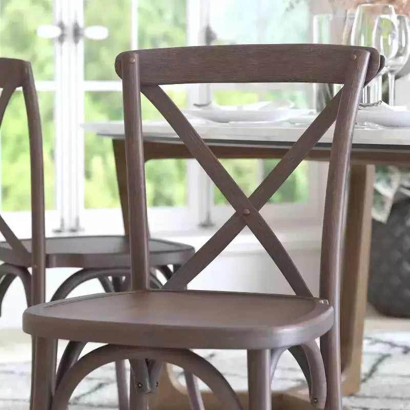 Chaise avec dossier en X Flash Furniture Advantage
