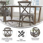 Chaise avec dossier en X Flash Furniture Advantage