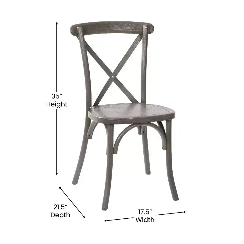 Chaise avec dossier en X Flash Furniture Advantage