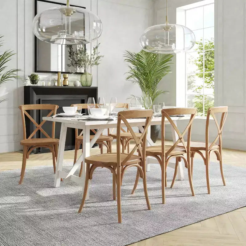 Chaise avec dossier en X Flash Furniture Advantage