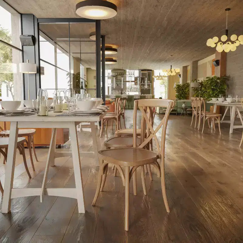 Chaise avec dossier en X Flash Furniture Advantage