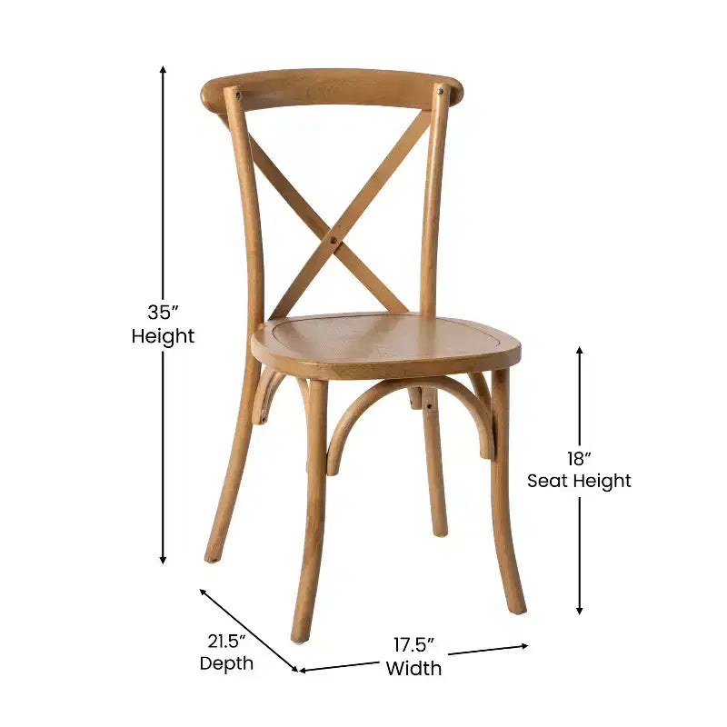 Chaise avec dossier en X Flash Furniture Advantage