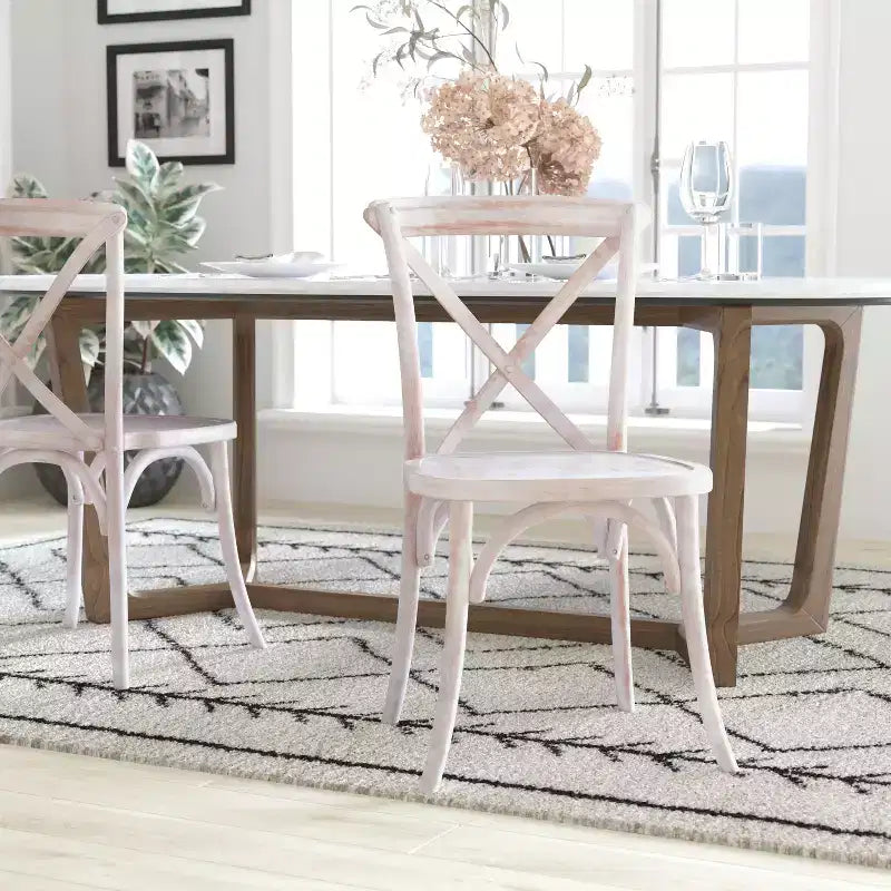 Chaise avec dossier en X Flash Furniture Advantage