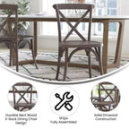 Chaise avec dossier en X Flash Furniture Advantage