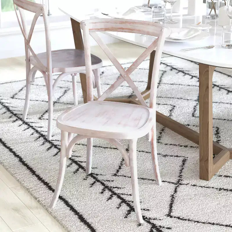 Chaise avec dossier en X Flash Furniture Advantage