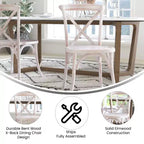 Chaise avec dossier en X Flash Furniture Advantage