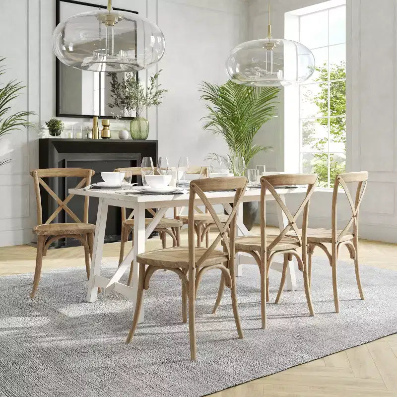Chaise avec dossier en X Flash Furniture Advantage
