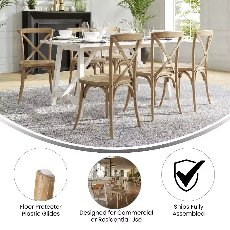 Chaise avec dossier en X Flash Furniture Advantage