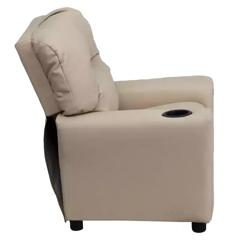 Fauteuil inclinable contemporain pour enfants Flash Furniture avec porte-gobelet