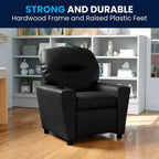 Fauteuil inclinable contemporain pour enfants Flash Furniture avec porte-gobelet