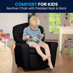 Fauteuil inclinable contemporain pour enfants Flash Furniture avec porte-gobelet