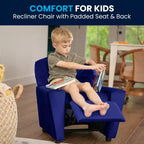 Fauteuil inclinable contemporain pour enfants Flash Furniture avec porte-gobelet