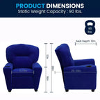 Fauteuil inclinable contemporain pour enfants Flash Furniture avec porte-gobelet