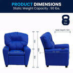 Fauteuil inclinable contemporain pour enfants Flash Furniture avec porte-gobelet