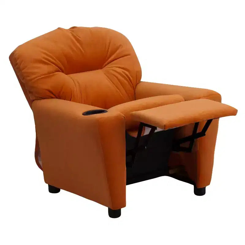 Fauteuil inclinable contemporain pour enfants Flash Furniture avec porte-gobelet