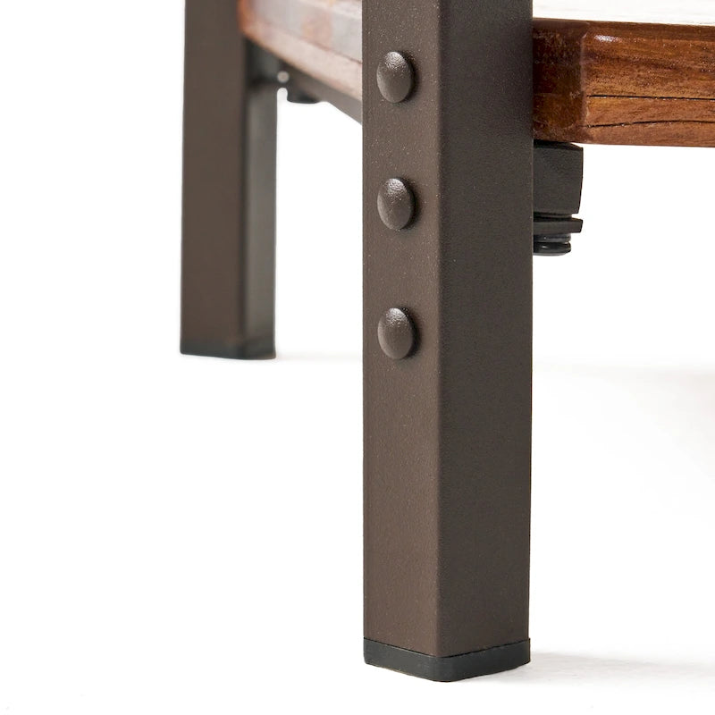 Table d'appoint Ronan Wood Rustic Metal par Christopher Knight Home