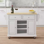 Glenwillow Home Kitchen Cart with Locking Casters