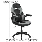 Ensemble bureau de jeu et chaise Emma et Oliver avec porte-gobelet, support pour casque et support pour écran