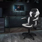 Ensemble bureau de jeu et chaise Emma et Oliver avec porte-gobelet, support pour casque et support pour écran