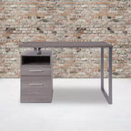 Bureau Emma et Oliver avec deux tiroirs et cadre en métal