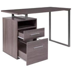 Bureau Emma et Oliver avec deux tiroirs et cadre en métal