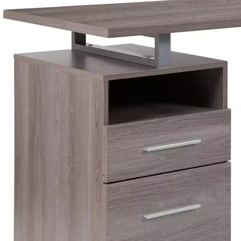 Bureau Emma et Oliver avec deux tiroirs et cadre en métal