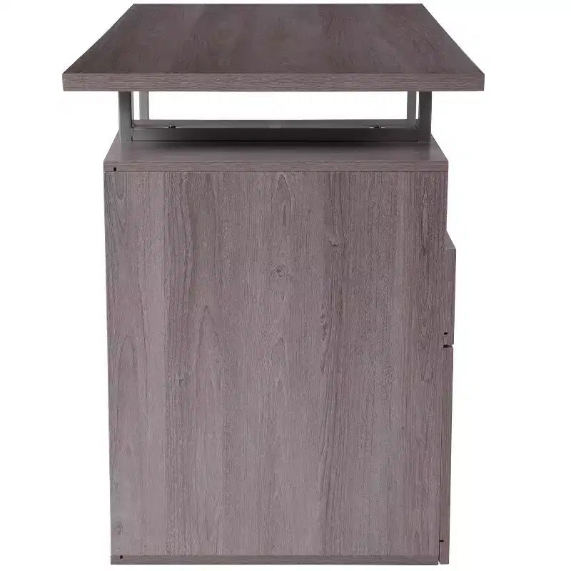 Bureau Emma et Oliver avec deux tiroirs et cadre en métal