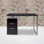 Bureau Emma et Oliver avec deux tiroirs et cadre en métal
