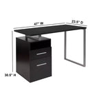 Bureau Emma et Oliver avec deux tiroirs et cadre en métal