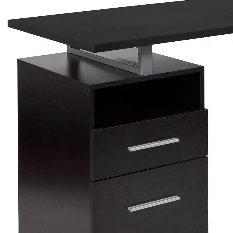Bureau Emma et Oliver avec deux tiroirs et cadre en métal