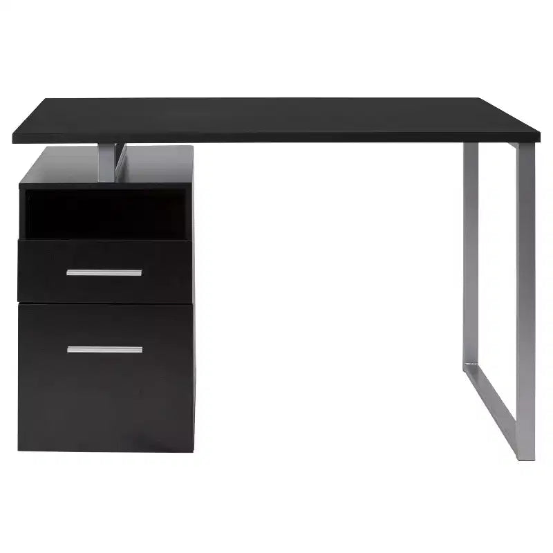 Bureau Emma et Oliver avec deux tiroirs et cadre en métal