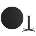 Dessus de table rond en stratifié Emma et Oliver 42 avec base de table hauteur 33x33