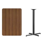 Table de bar rectangulaire en stratifié Emma et Oliver 30x42 avec base 23.5x29.5
