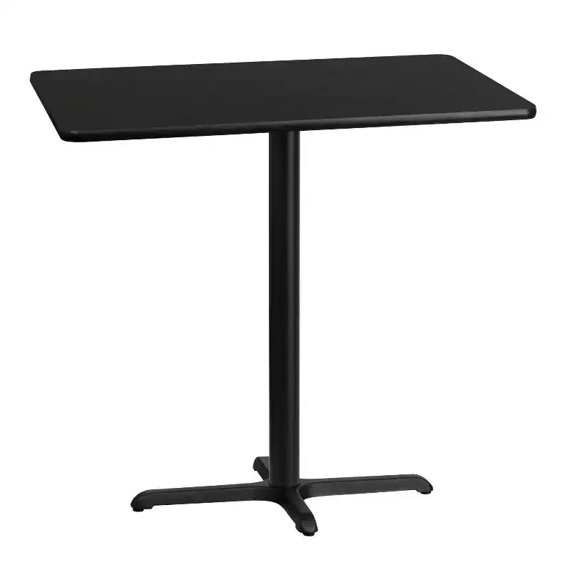 Table de bar rectangulaire en stratifié Emma et Oliver 30x42 avec base 23.5x29.5