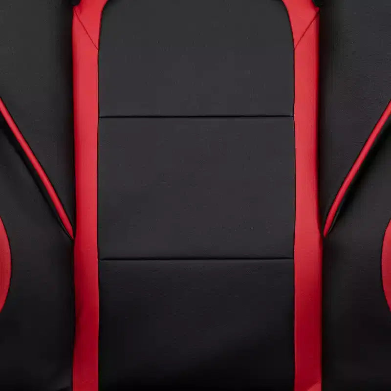 Bureau de jeu Flash Furniture avec porte-gobelet/crochet pour casque/2 trous de gestion des câbles et fauteuil de jeu inclinable avec accoudoirs et repose-pieds
