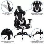 Ensemble Bureau Gaming Emma et Oliver - Support Tasse/Casque/Tapis de Souris Intégré