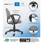 Chaise posturale de luxe avec accoudoirs bouclés - Boss Office Products