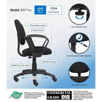 Chaise posturale de luxe avec accoudoirs bouclés - Boss Office Products