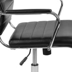 Fauteuil de bureau pivotant exécutif à dossier haut Emma et Oliver en similicuir nervuré – Chaise de bureau