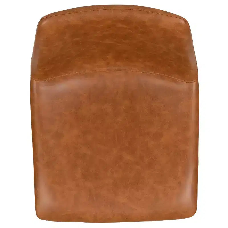 Tabourets de bar Emma et Oliver - Hauteur comptoir de cuisine - Lot de 2 - 61 cm - En similicuir