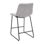 Tabourets de bar Emma et Oliver - Hauteur comptoir de cuisine - Lot de 2 - 61 cm - En similicuir